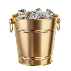 golden bucket with champagne inside