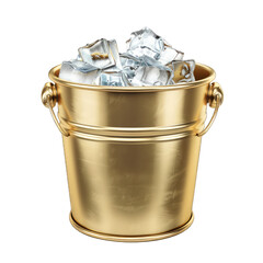 golden bucket with champagne inside