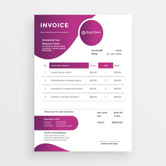 Business invoice form template. Invoicing quotes, money bills or price invoices and payment agreement design templates. Tax form, bill graphic or payment receipt page vector set