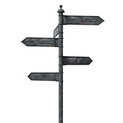 wooden direction sign