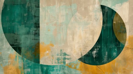 Harmony abstract art with balanced shapes and soothing color transitions.