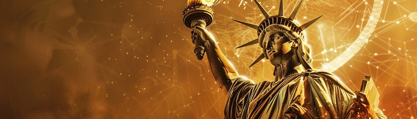Renaissance-inspired marker art of the Statue of Liberty anime style