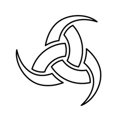 Celtic style pattern isolated vector. Nordic symbol. Tattoo sketch.