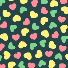 Vector background with hearts, beautiful colorful design.