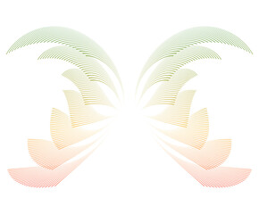 Fototapeta na wymiar Wings rainbow logos icons or logotypes, graphic design modern style elements, glow wavy stripe love theme. Vector illustration EPS 10 angel wings or butterflies isolated style for wedding