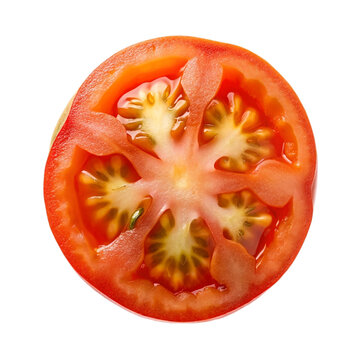 Tomato slice. isolated on transparent background.