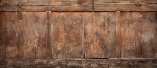 An aged wooden door with peeling paint, showcasing the passage of time through its weathered appearance. The worn surface highlights the history and character of the door.