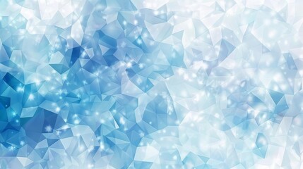 Winter geometric abstract background with icy blue and white patterns for a cool, seasonal theme. - obrazy, fototapety, plakaty