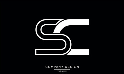 SC, CS Abstract Letters Logo Monogram Design Icon Font