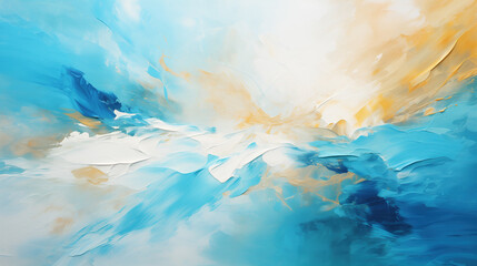 Abstract blue and white paint brush strokes texture background