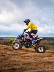 quad riding with beautiful landscapes