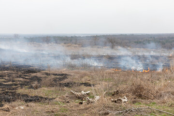 Consequences of regular shelling in a village in Ukraine