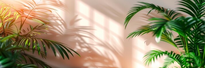 Modern tranquility  abstract summer plantation in minimalist style for contemporary campaign