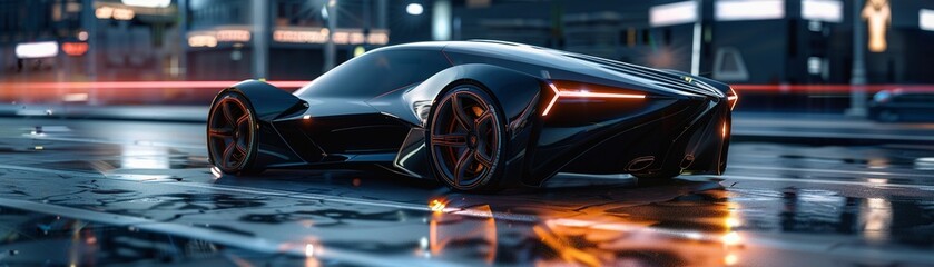 Futuristic luxury cars with blockchain security features