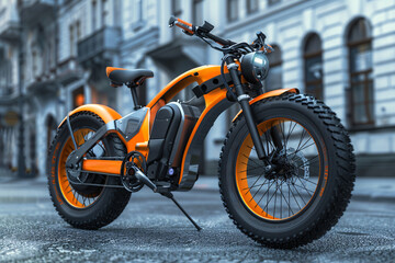 an orange and black motorcycle
