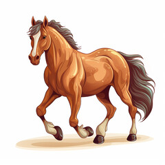 3d photo of animal horse made with generative ai