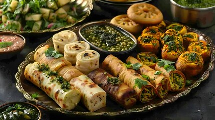 Gujarati snack platter dhokla khandvi and more light and flavorful