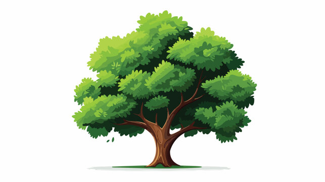 Tree icon flat vector isolated on white background -