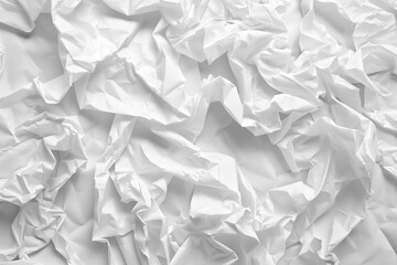 illustration of white crumpled paper texture background. Created with Generative AI