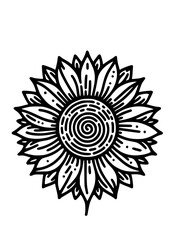 Sunflower Svg, Sunflower Clipart, Sunflower Cricut, Sunflower Cut file, Flower Svg, Flora Svg