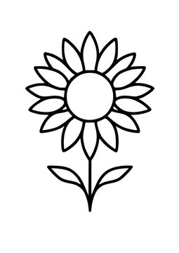 Sunflower Svg, Sunflower Icon, Sunflower Clipart, Sunflower Art, Sunflower Cricut, Sunflower Cut file, Sunflower Logo, Sunflower Line Art