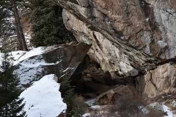 Colorado Rocky Structures Mountain Landscape  