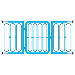 Baby gate for doorways and stairs vector cartoon illustration isolated on a white background.