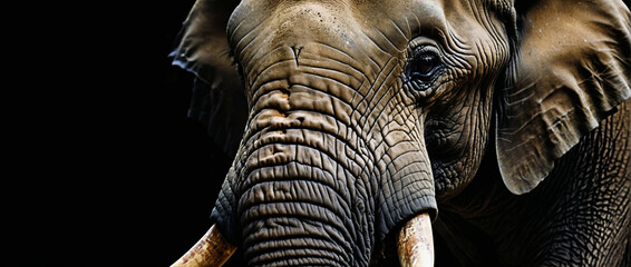 Close Up of Elephant With Tusks