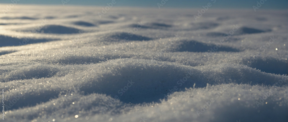 Wall mural Snow Covered Ground With Blue Sky