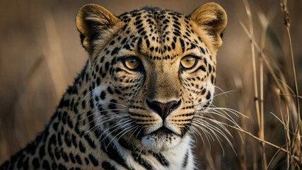 Close Up of Leopard Staring at Camera