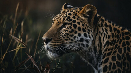 Close Up of a Leopard in a Field