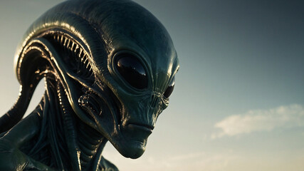 Close Up of Alien-Like Being - obrazy, fototapety, plakaty