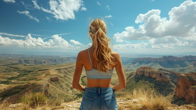 woman in the grand canyon