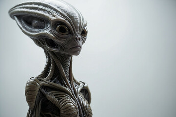 Close Up of a Statue of an Alien