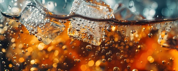 Soda fountain bubbling drinks - obrazy, fototapety, plakaty