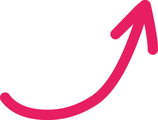 a colorful vector arrow hand drawn in transparent background