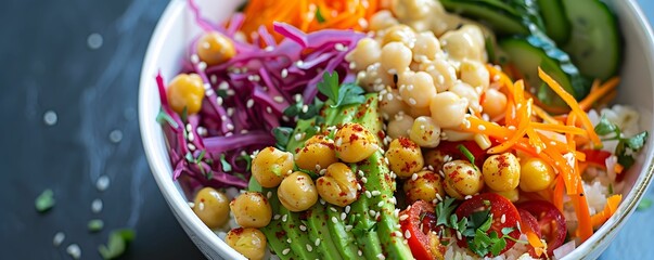 Vegan Buddha bowl chickpeas