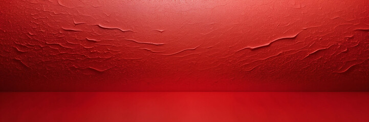 Red Room With Red Floor And Red Wall - obrazy, fototapety, plakaty