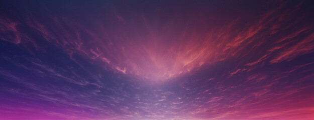 Purple and Blue Sky With Clouds - obrazy, fototapety, plakaty