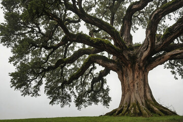 Fototapeta premium Tree on Lush Green Field