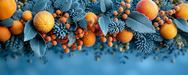 leaves and fruits background