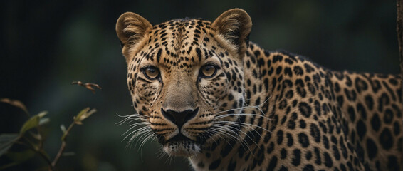 Fototapeta premium Portrait of a Leopard in Natural Habitat
