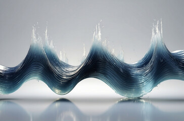 Blue Sound Waves Illustration