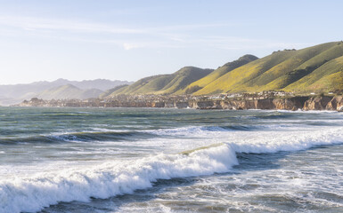 Pismo beach coastline