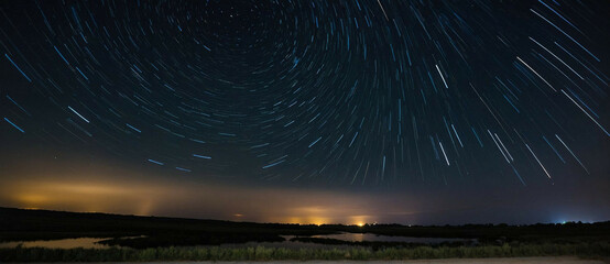 Star Trails Illuminate the Night Sky