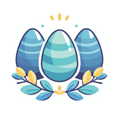Fototapeta na wymiar cute easter egg vector & illustration 
