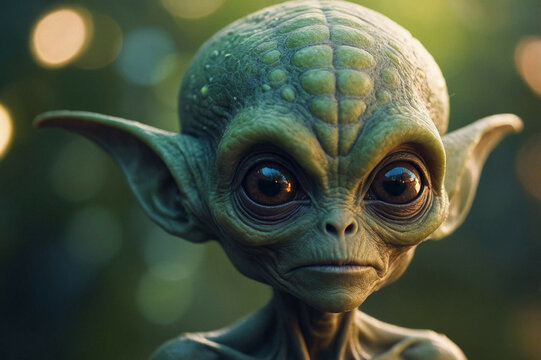 Close-Up of Alien Staring at Camera