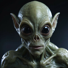 Close-Up of Alien With Big Eyes