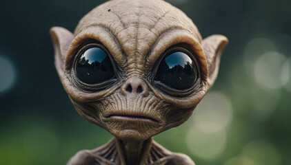 Close Up of Alien With Big Eyes