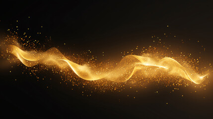 Golden particle background, abstract graphic poster PPT background